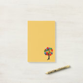 Heldere en kleurrijke mechanische versnellingsboom post-it® notes (Op bureau)