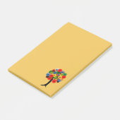 Heldere en kleurrijke mechanische versnellingsboom post-it® notes (Schuin)