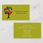 Heldere en kleurrijke mechanische versnellingsboom visitekaartje (Voorkant / Achterkant)