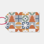 Heldere en kleurrijke Merry Christmas Script Naam Cadeaulabel (Achterkant Horizontaal)