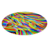 Heldere en kleurrijke neonpatroonkunst snijplank (Hoek)