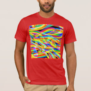 Heldere en kleurrijke neonpatroonkunst t-shirt