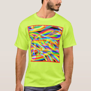 Heldere en kleurrijke neonpatroonkunst t-shirt