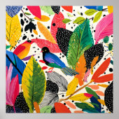 Heldere en kleurrijke Oerwoud kunst Poster (Voorkant)