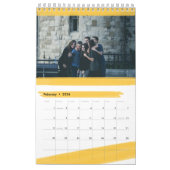 Heldere en kleurrijke penseelstreken 12 maanden fo kalender (Feb 2026)