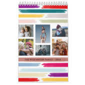 Heldere en kleurrijke penseelstreken 12 maanden fo kalender (Hoes)