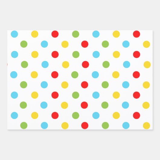 Heldere en kleurrijke poka Dots Inpakpapier Vel (Voorkant)