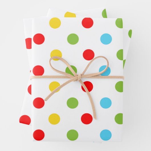 Heldere en kleurrijke poka Dots Inpakpapier Vel (In situ)
