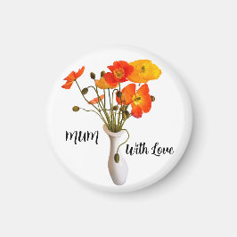 Heldere en kleurrijke Poppies in vaas genaamd Magneet