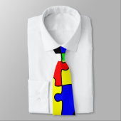Heldere en kleurrijke puzzelstukken stropdas (Gebonden)
