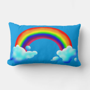Heldere en kleurrijke regenboog kussen