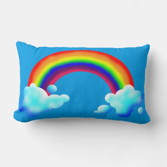 Heldere en kleurrijke regenboog kussen (Voorkant)