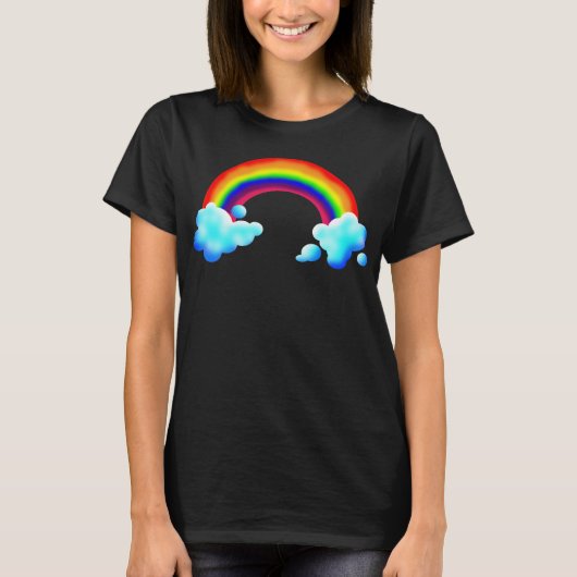 Heldere en kleurrijke regenboog t-shirt (Voorkant)