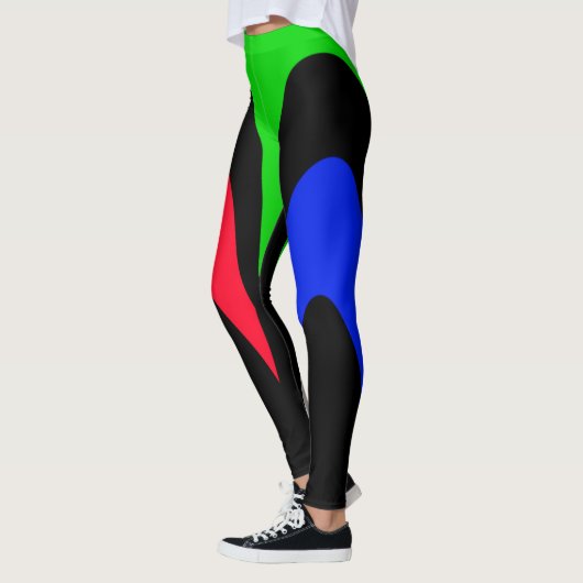 Heldere en kleurrijke strepen leggings (Links)