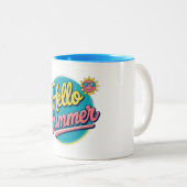 Heldere en kleurrijke Sunshine Coffee Cup Tweekleurige Koffiemok (Voorkant rechts)