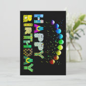 Heldere en kleurrijke verjaardag kaart (Staand voorkant)