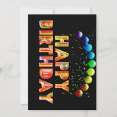 Heldere en kleurrijke verjaardag kaart (Achterkant)