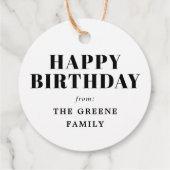 Heldere en kleurrijke Verjaardagsballonnen Bedankjes Labels (Achterkant)