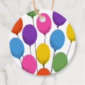 Heldere en kleurrijke Verjaardagsballonnen Bedankjes Labels (Voorkant)