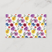 Heldere en Krachtige Bloemige Luierloterij Informatiekaartje (Achterkant)