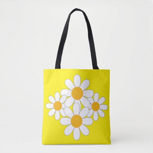 Heldere en Krachtige Margriet Tote Bag (Voorkant)