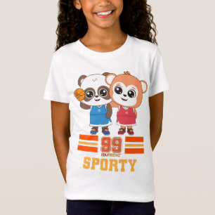 Heldere en leuke Dierlijke Vrienden karakters T-shirt