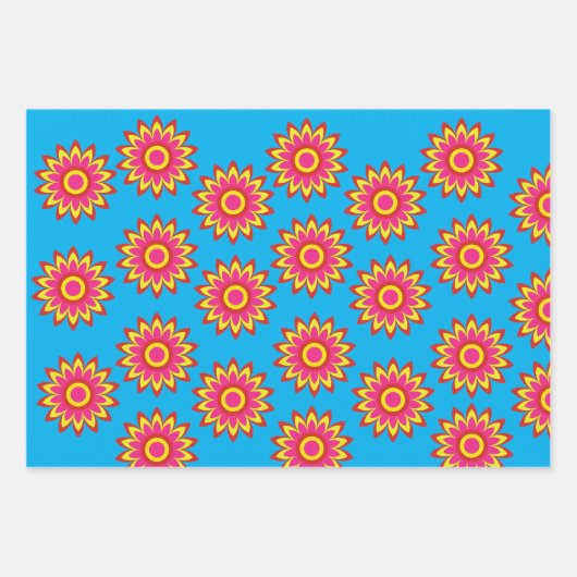 Heldere en Leuke Fiesta Kleuren met Suikerschedels Inpakpapier Vel (Voorkant 2)