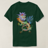 Heldere en levendige Chinese Fire Dragon Cut Out T T-shirt (Design voorkant)