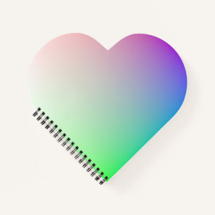 Heldere en levendige regenboogkleuren in zacht pas notitieboek