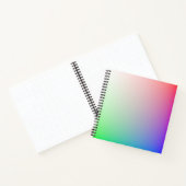 Heldere en levendige regenboogkleuren in zacht pas notitieboek (Binnen)