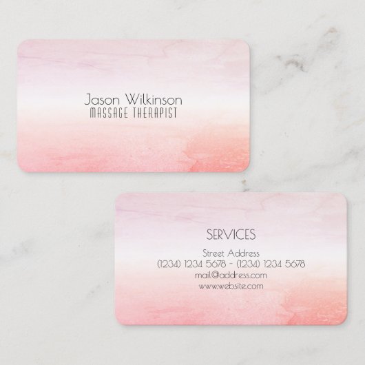 Heldere en minimale exotische stijl visitekaartje (Voorkant / Achterkant)