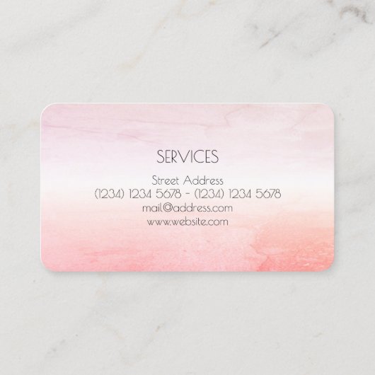 Heldere en minimale exotische stijl visitekaartje (Achterkant)