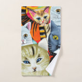 Heldere en mooie katten bad handdoek (Handdoek)