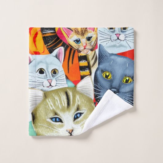 Heldere en mooie katten bad handdoek (Wasdoekje)