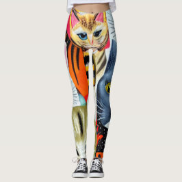 Heldere en mooie katten leggings
