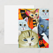 Heldere en mooie katten notitiekaartje (Voorkant / Achterkant)