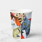 Heldere en mooie katten papieren bekers (Rechts)