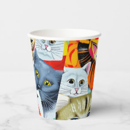 Heldere en mooie katten papieren bekers