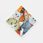 Heldere en mooie katten servet (Hoek)