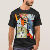 Heldere en mooie katten t-shirt (Voorkant)