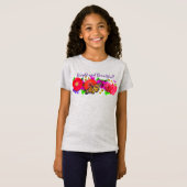Heldere en mooie Monarch Butterfly en Flowers T-shirt (Voorkant volledig)