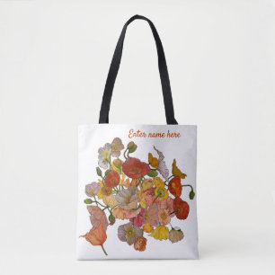 Heldere en mooie papaver aquarel tote bag