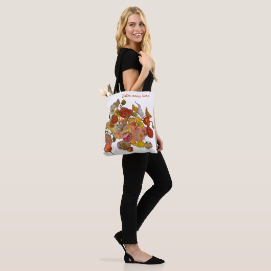 Heldere en mooie papaver aquarel tote bag (Op model)
