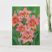 Heldere en Schattigee roze lelies Happy Birthday S
