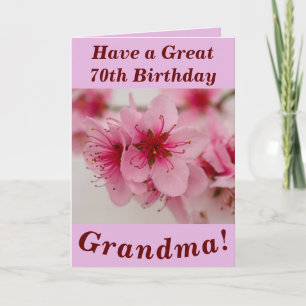 Heldere en Vette 70ste Verjaardag Kaart voor Oma