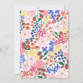 Heldere en Vette Aardbei Eerste Verjaardag bewerkb Kaart (Achterkant)