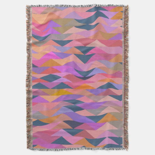 Heldere en vette Abstracte driehoeken in levendige Deken (Voorkant Verticaal)