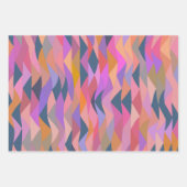 Heldere en vette Abstracte driehoeken in levendige Inpakpapier Vel (Voorkant)