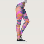Heldere en vette Abstracte driehoeken in levendige Leggings (Rechts)