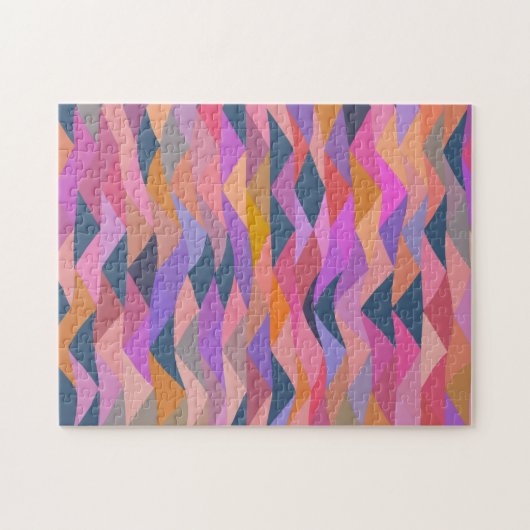 Heldere en vette Abstracte driehoeken in levendige Legpuzzel (Horizontaal)